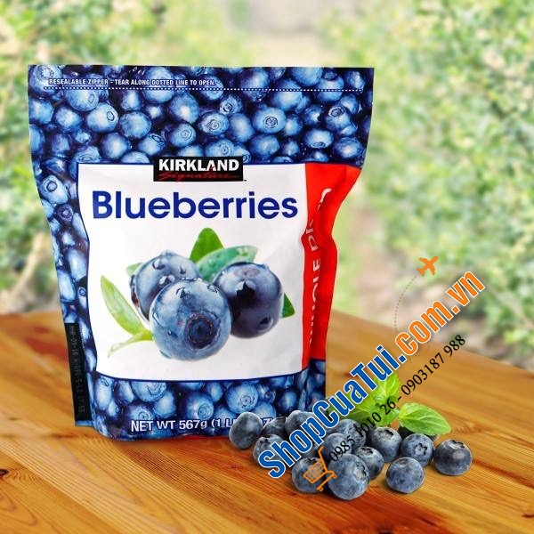 Quả việt quất sấy khô Kirkland Signature Whole Dried Blueberries 567g