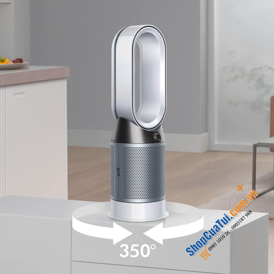 QUẠT KHÔNG CÁNH DYSON HP04 - Dyson Pure Hot + Cool ™ là máy lọc không khí, quạt sưởi và quạt mát.