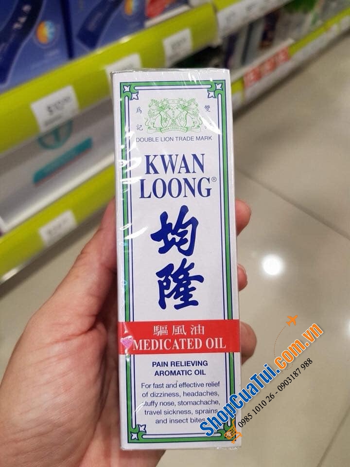 Dầu gió - Dầu nóng - Dầu Quân Long Kwan Loong Medicated Oil 28ml Của Singapore