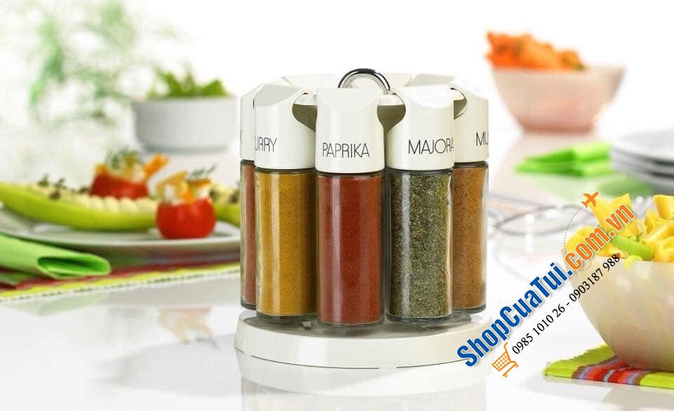 Bộ đựng gia vị Emsa Galerie 8 spices Made in Germany