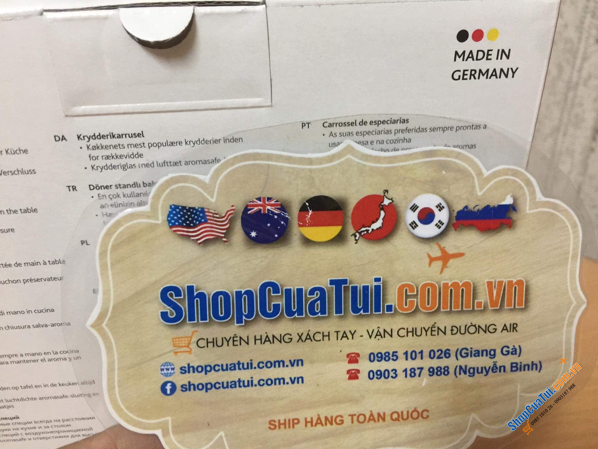 Bộ đựng gia vị Emsa Galerie 8 spices Made in Germany