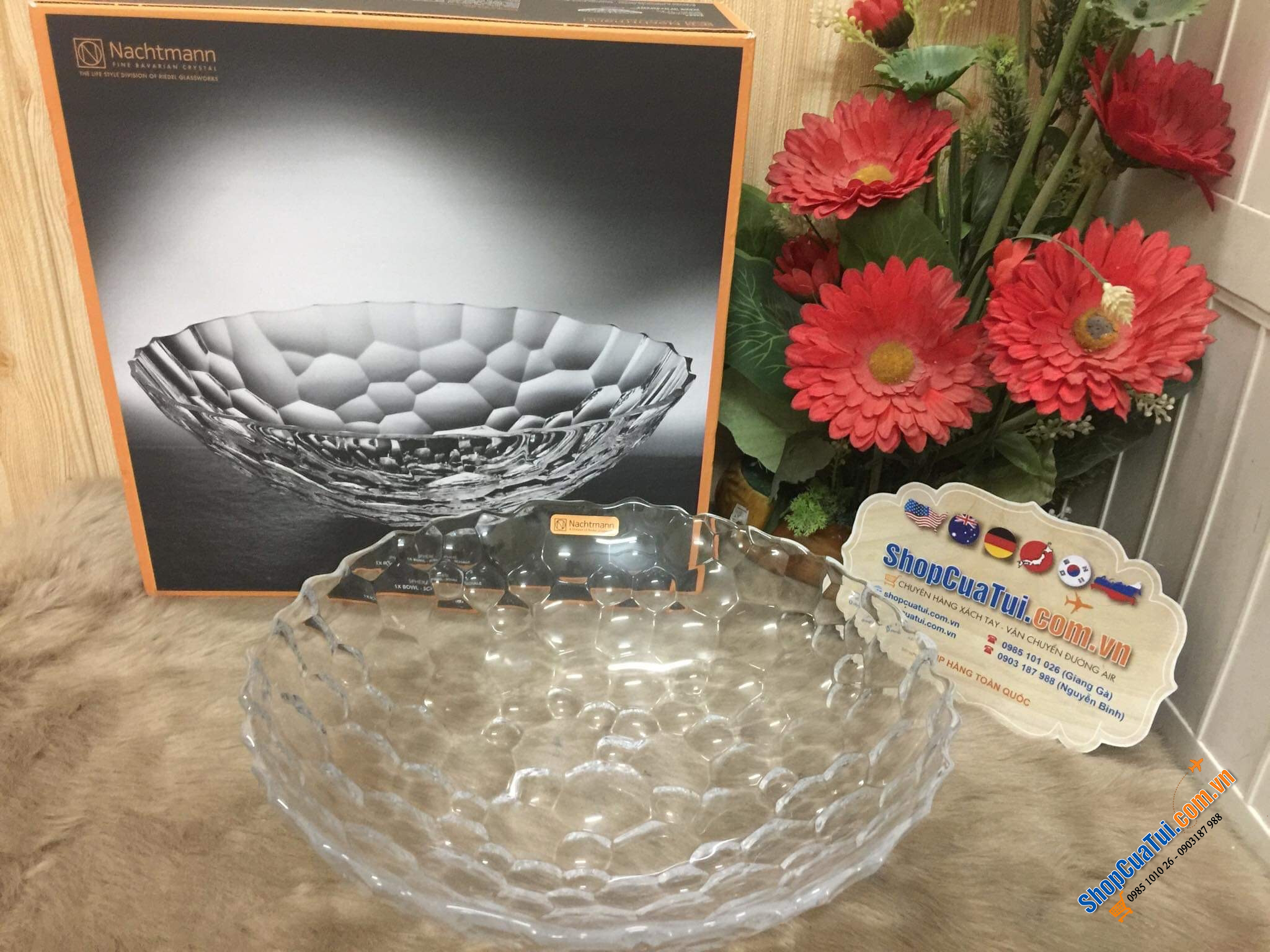 BÁT SÂU LÒNG NACHTMANN SPHERE SCHALE 30cm. Đĩa sâu lòng Sphere Nachtmann - phi 30cm  Bày các loại quả hoặc thả hoa tươi rất đẹp