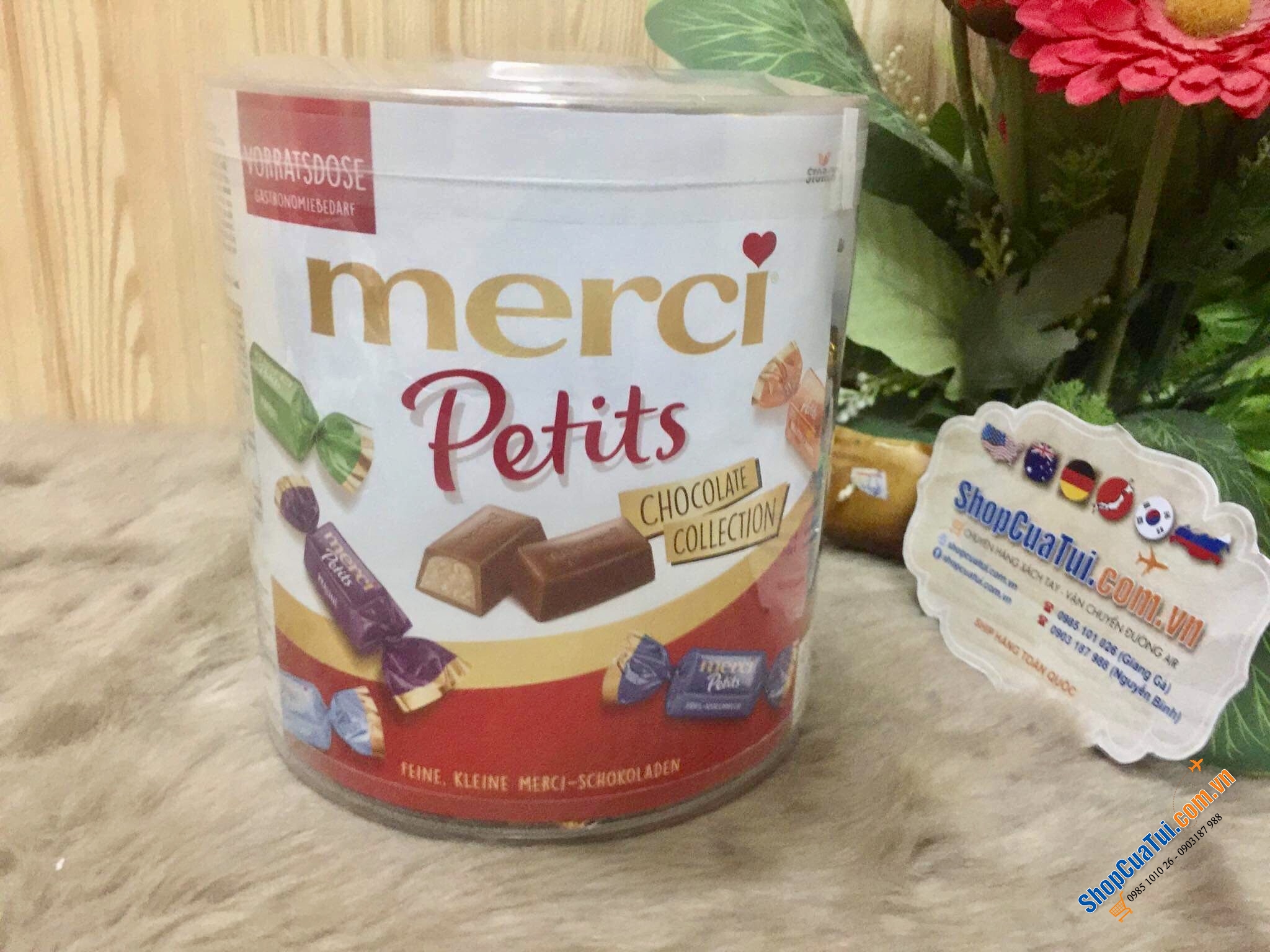 SOCOLA MERCI HỘP 1KG NGON KHÓ CƯỠNG - Kẹo socola Merci Petits tổng hợp siêu ngon (167 chiếc / hộp 1kg)