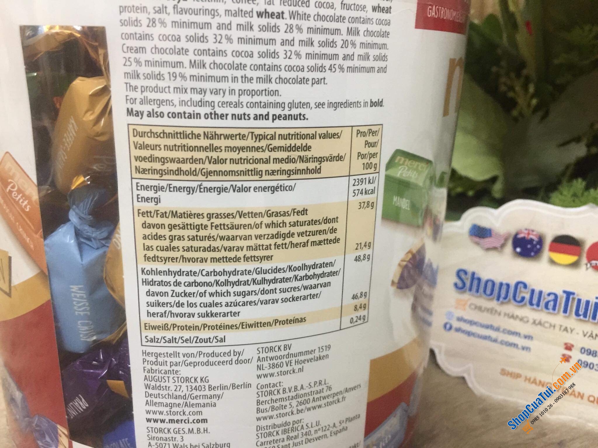 SOCOLA MERCI HỘP 1KG NGON KHÓ CƯỠNG - Kẹo socola Merci Petits tổng hợp siêu ngon (167 chiếc / hộp 1kg)