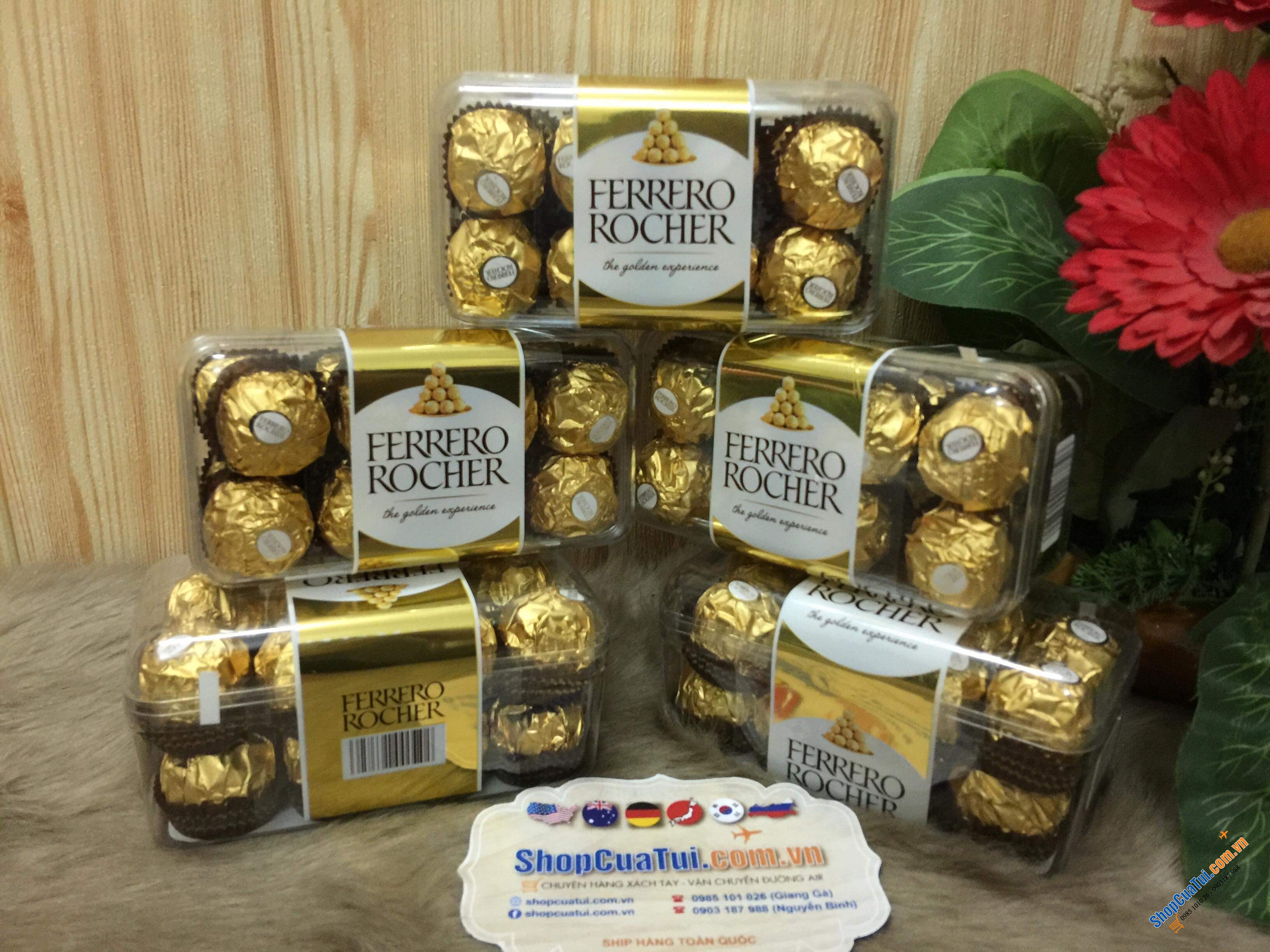 Sô cô la KẸO FERRERO ROCHER SOCOLA HỘP 16 VIÊN 200G