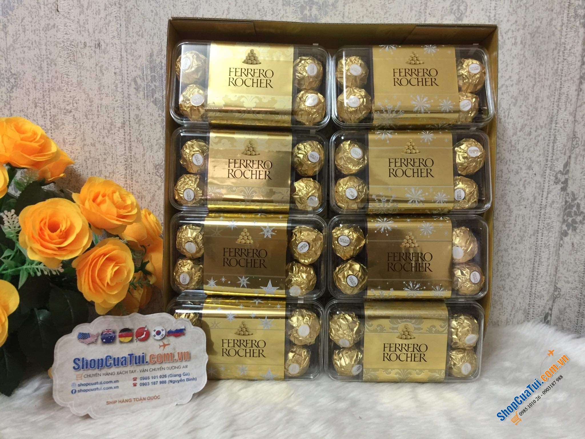 Sô cô la KẸO FERRERO ROCHER SOCOLA HỘP 16 VIÊN 200G