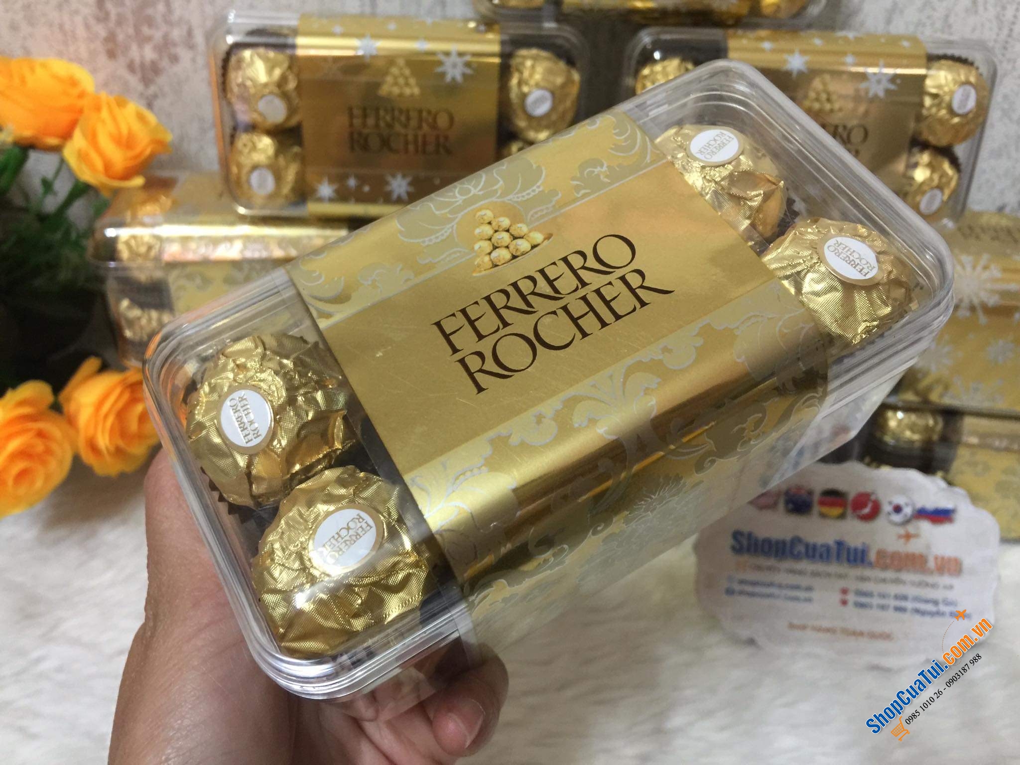 Sô cô la KẸO FERRERO ROCHER SOCOLA HỘP 16 VIÊN 200G