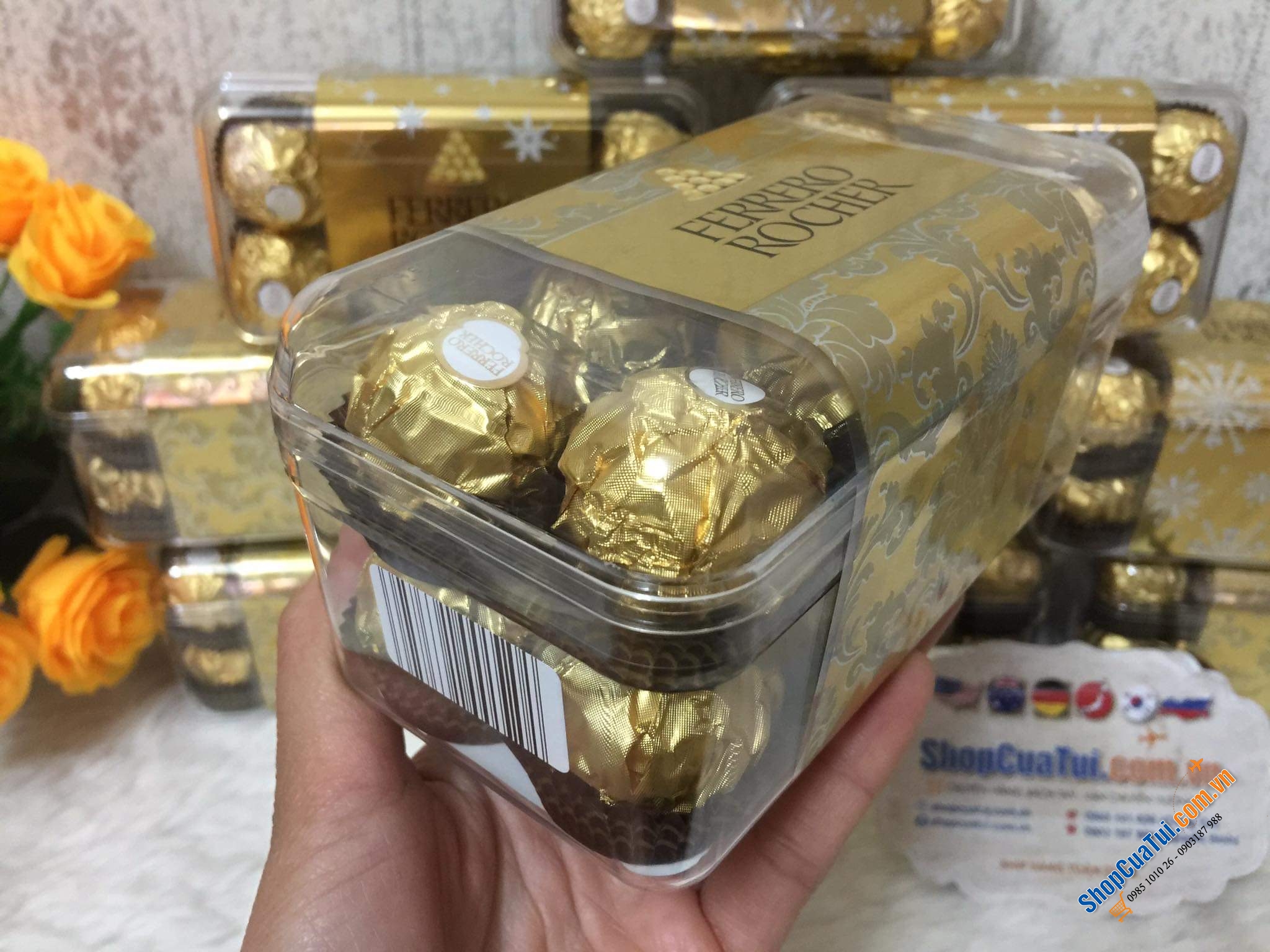 Sô cô la KẸO FERRERO ROCHER SOCOLA HỘP 16 VIÊN 200G