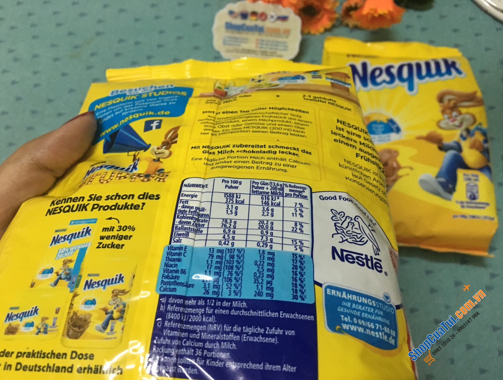 CACAO NESQUIK 400g - Ca Cao Nesquick thơm ngon chuẩn từ Đức