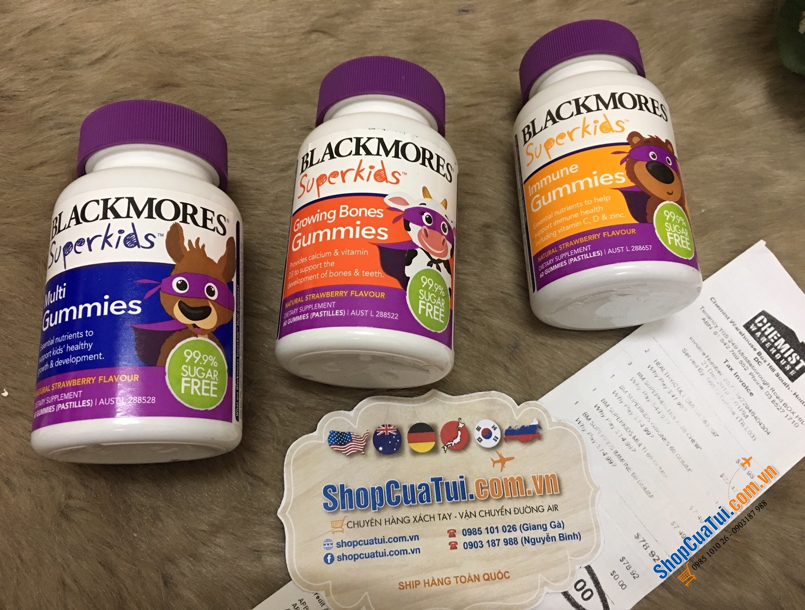Blackmores Superkids gummies cho bé lọ 60 viên