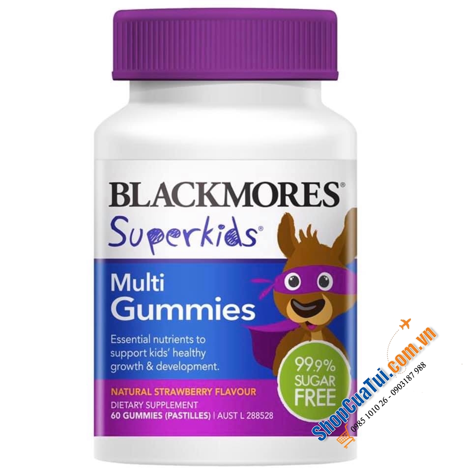 Kẹo bổ đa vitamin cho trẻ em Blackmores SuperKids Multi Gummies 60 viên