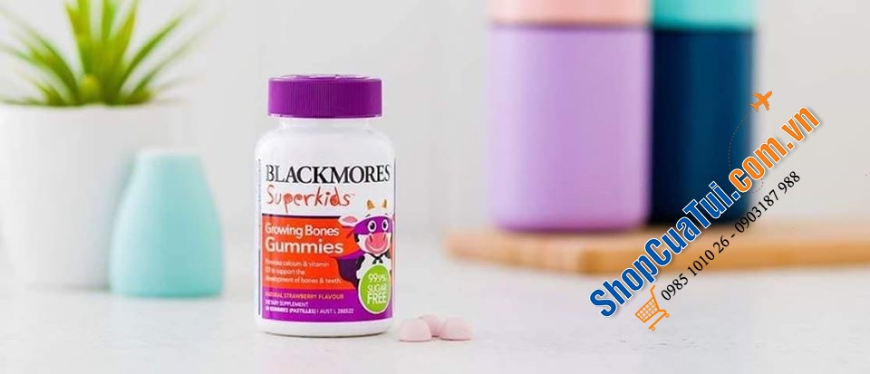 Viên dẻo bổ xương cho trẻ Blackmores Superkids Growing Bones 60 Gummies