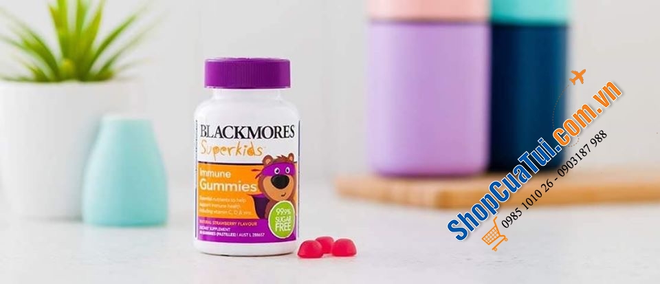 Kẹo mềm tăng cường hệ miễn dịch cho trẻ em Blackmores Superkids Immune gummies 60 Viên