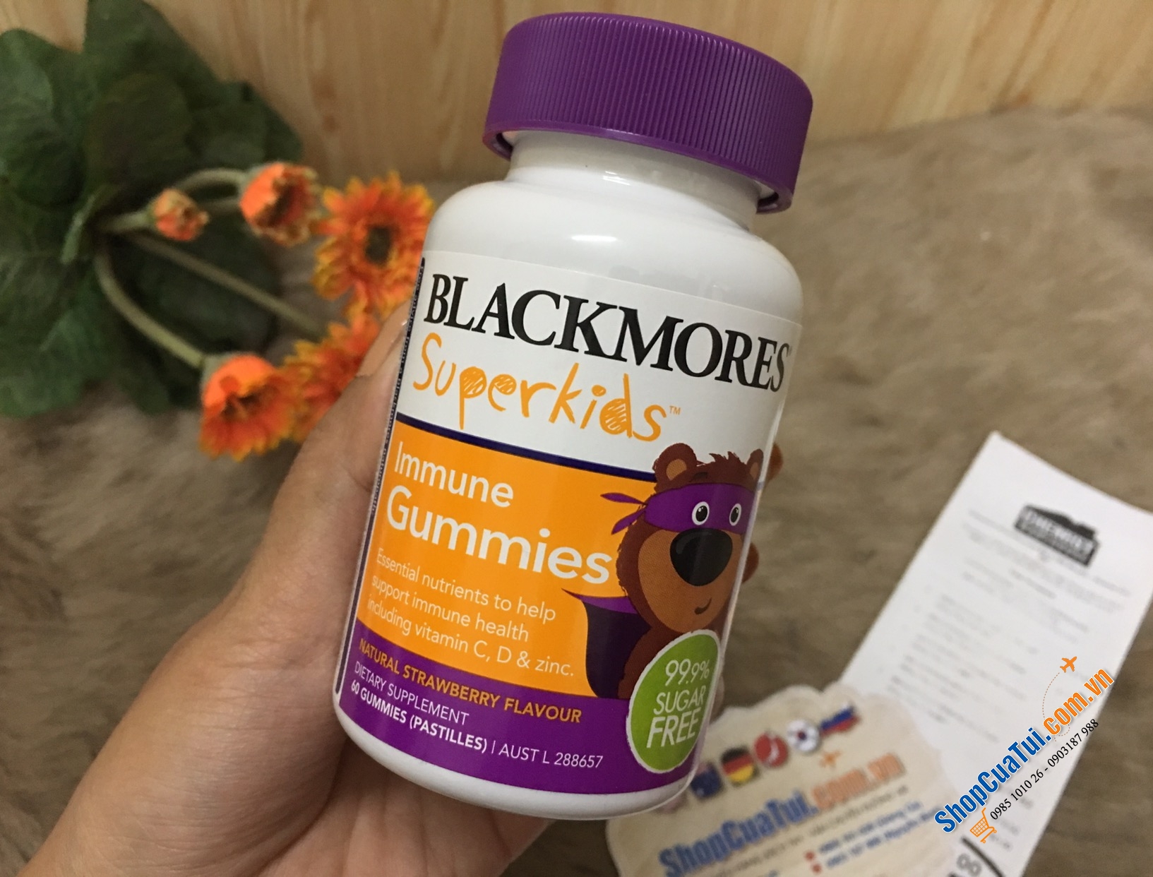 Kẹo mềm tăng cường hệ miễn dịch cho trẻ em Blackmores Superkids Immune gummies 60 Viên