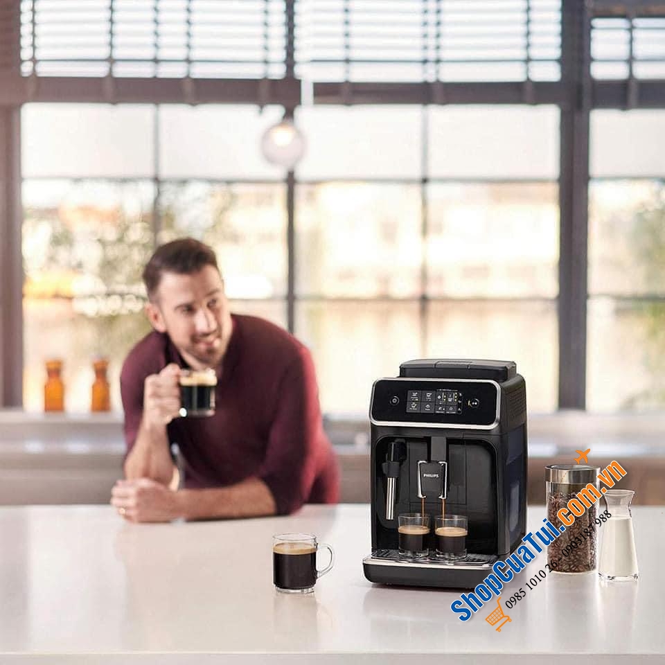 MÁY PHA CÀ PHÊ PHILIPS EP2221/40 - thưởng thức ba đặc sản cà phê thơm (espresso, cà phê, cappuccino) - dễ dàng hơn bao giờ hết