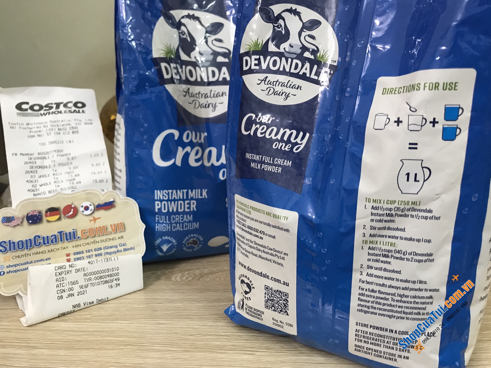 SỮA BỘT TƯƠI DEVONDALE NGUYÊN KEM - FULL KEM TÚI 1KG