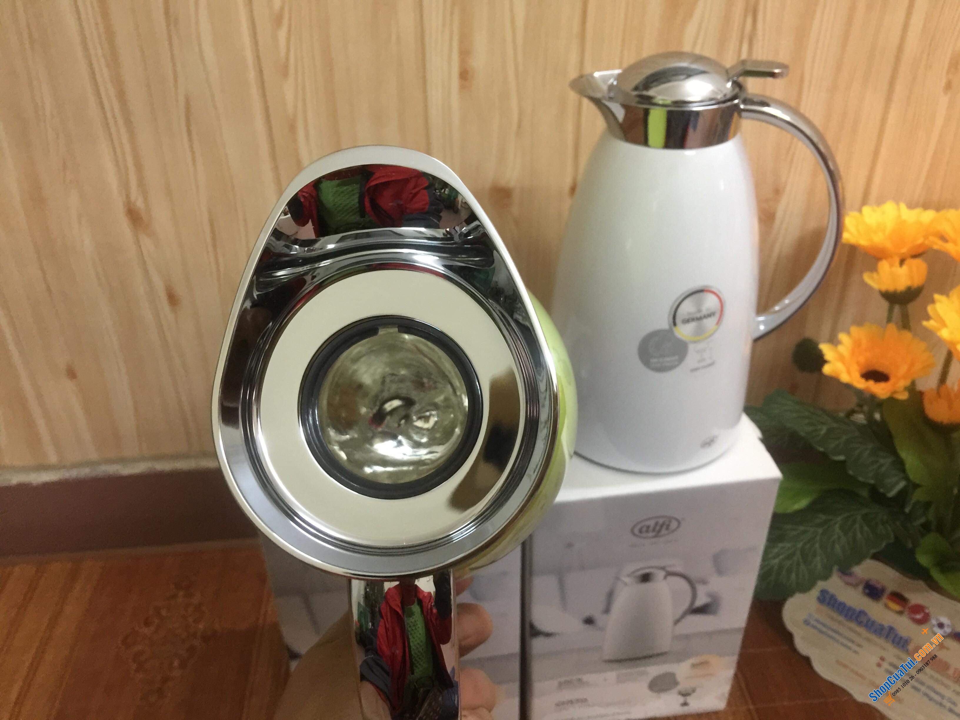 BÌNH GIỮ NHIỆT ALFI GUSTO 1L  - Made in Germany - màu trắng hoặc màu xanh