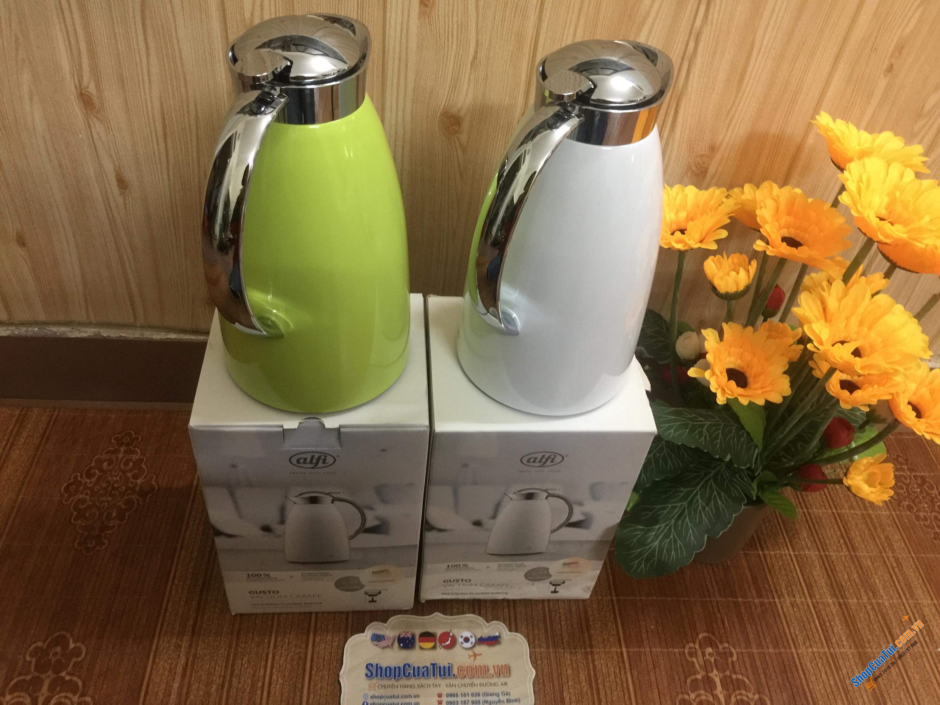 BÌNH GIỮ NHIỆT ALFI GUSTO 1L  - Made in Germany - màu trắng hoặc màu xanh