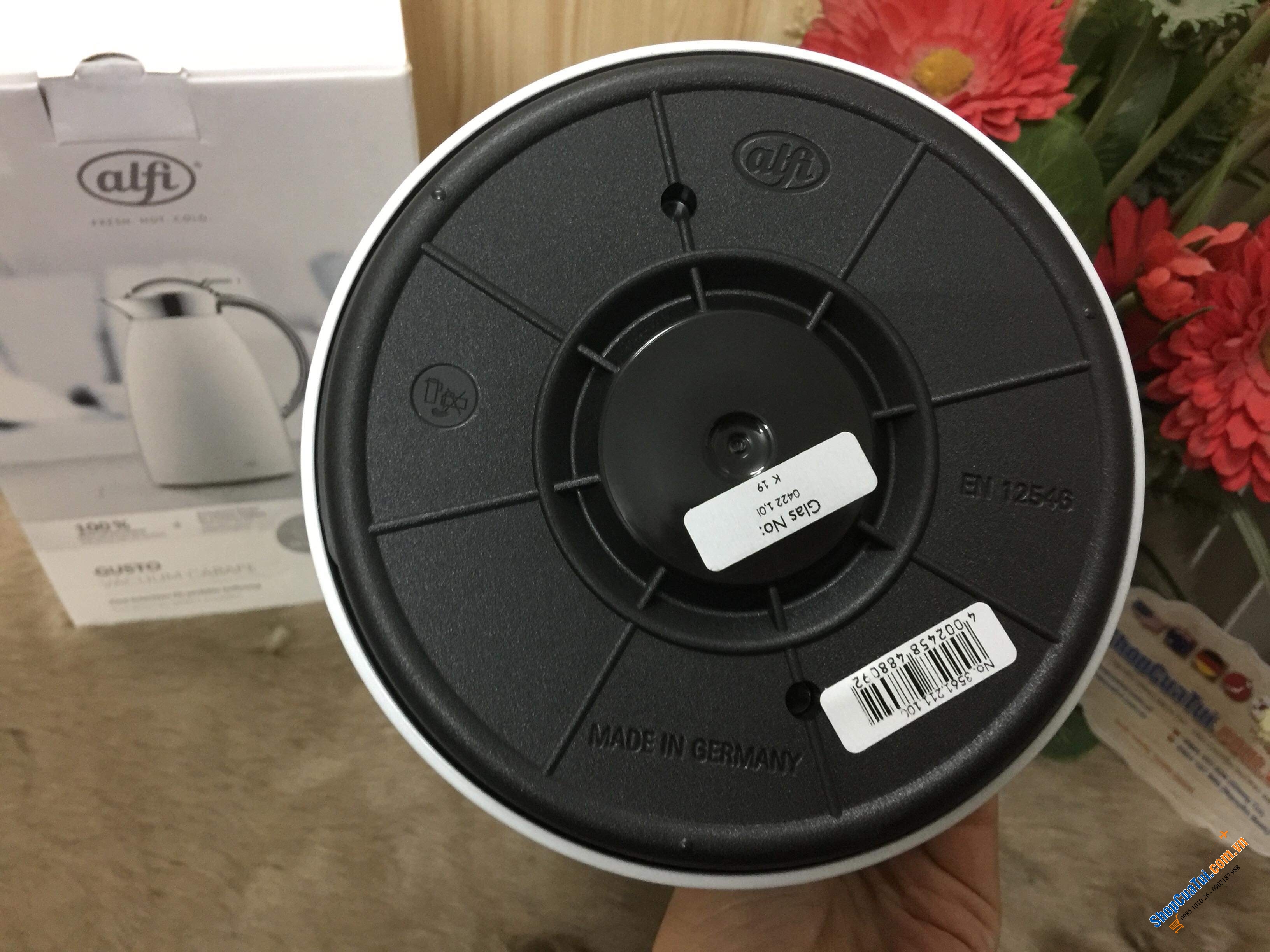 BÌNH GIỮ NHIỆT ALFI GUSTO 1L  - Made in Germany - màu trắng hoặc màu xanh