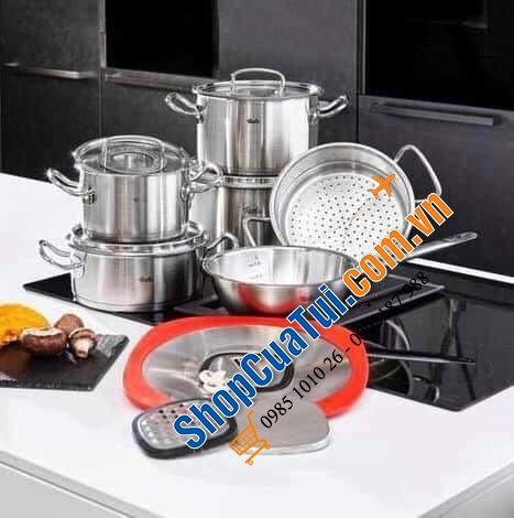 Bộ Fissler Profi Original 6 món (4 nồi + 1 xửng hấp + 1 quánh)