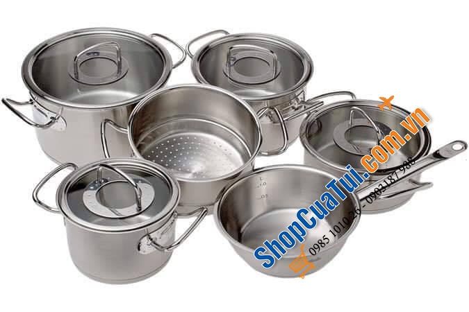 Bộ Fissler Profi Original 6 món (4 nồi + 1 xửng hấp + 1 quánh)