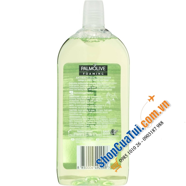 Nước rửa tay kháng khuẩn dạng bọt Palmolive Foaming Antibacterial Hand Wash Lime & Mint Pump 500ml