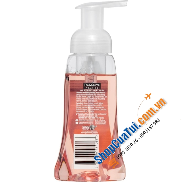 Nước rửa tay Palmolive tạo bọt hương Hoa anh đào Nhật Bản loại bỏ vi trùng - Palmolive Foaming Nourishing Hand Wash Cherry Blossom Pump 250ml