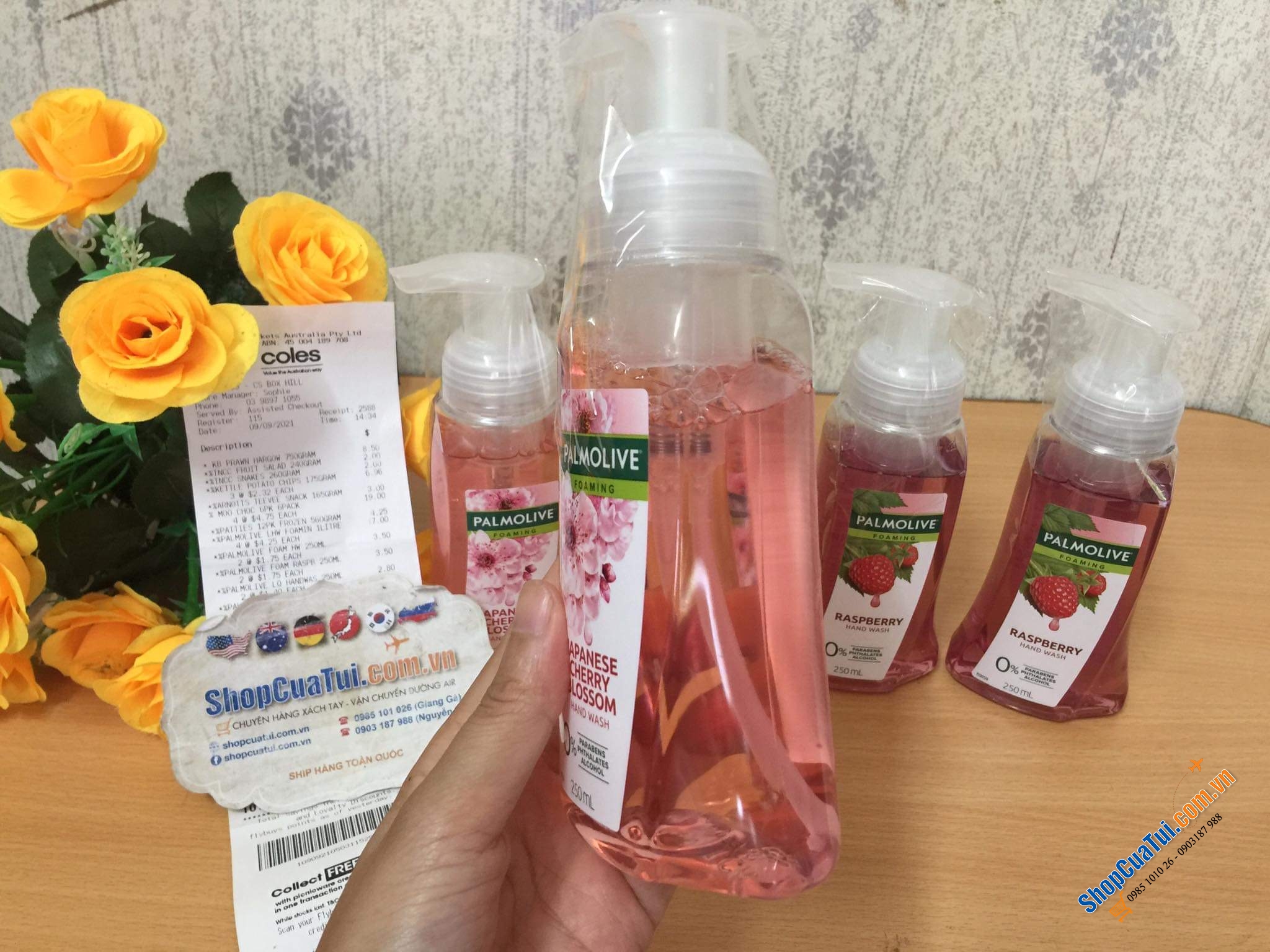 Nước rửa tay Palmolive tạo bọt hương Hoa anh đào Nhật Bản loại bỏ vi trùng - Palmolive Foaming Nourishing Hand Wash Cherry Blossom Pump 250ml