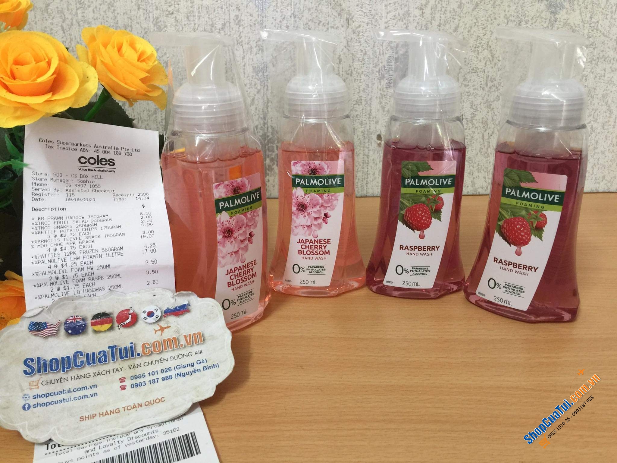 Nước rửa tay Palmolive tạo bọt hương Hoa anh đào Nhật Bản loại bỏ vi trùng - Palmolive Foaming Nourishing Hand Wash Cherry Blossom Pump 250ml