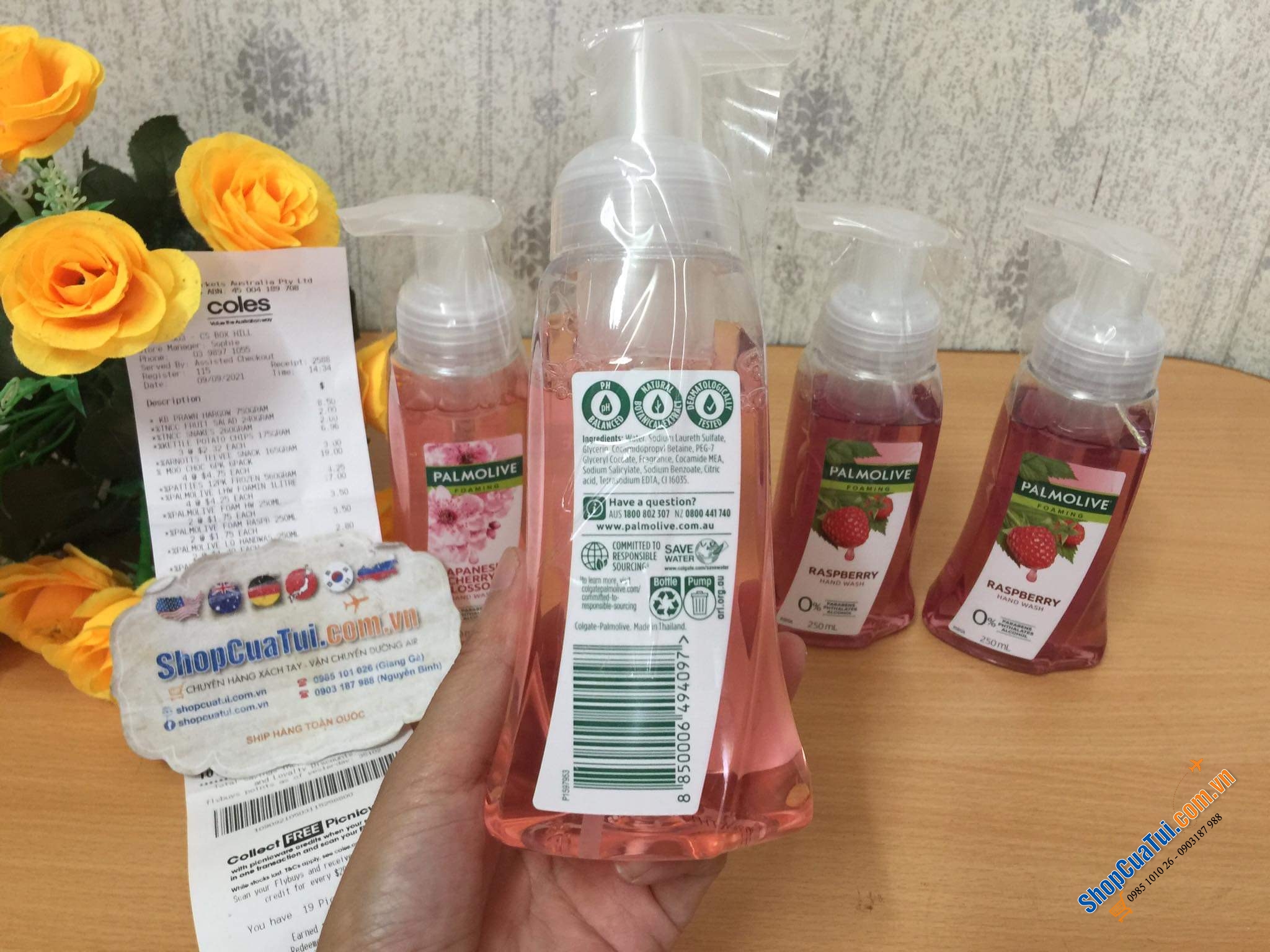Nước rửa tay Palmolive tạo bọt hương Hoa anh đào Nhật Bản loại bỏ vi trùng - Palmolive Foaming Nourishing Hand Wash Cherry Blossom Pump 250ml