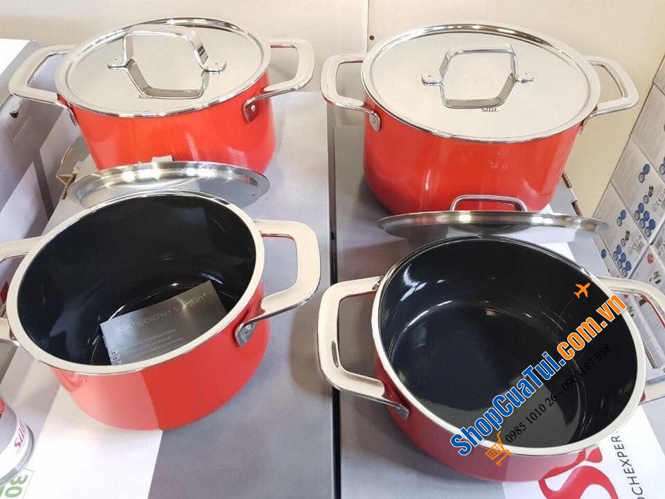 Bộ nồi Silit Silargan Zeno vung thép 4 món - Made in Germany - Hãng bảo hành 30 năm