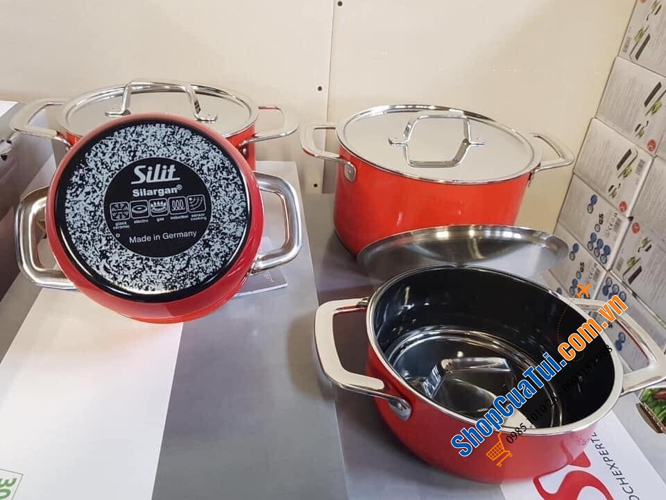 Bộ nồi Silit Silargan Zeno vung thép 4 món - Made in Germany - Hãng bảo hành 30 năm