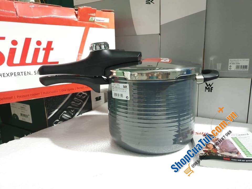 NỒI ÁP SUẤT SILIT SICOMATIC ECONTROL MÀU GHI DUNG TÍCH 6,5L - MADE IN GERMANY