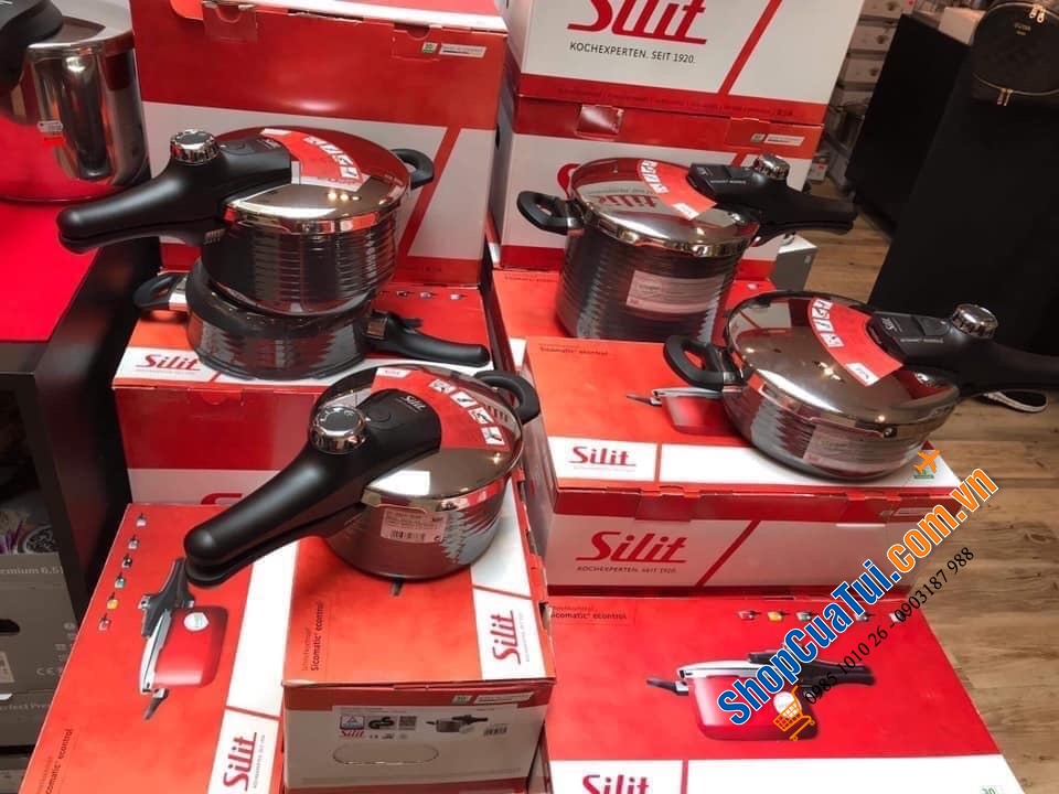 NỒI ÁP SUẤT SILIT SICOMATIC ECONTROL MÀU GHI DUNG TÍCH 6,5L - MADE IN GERMANY
