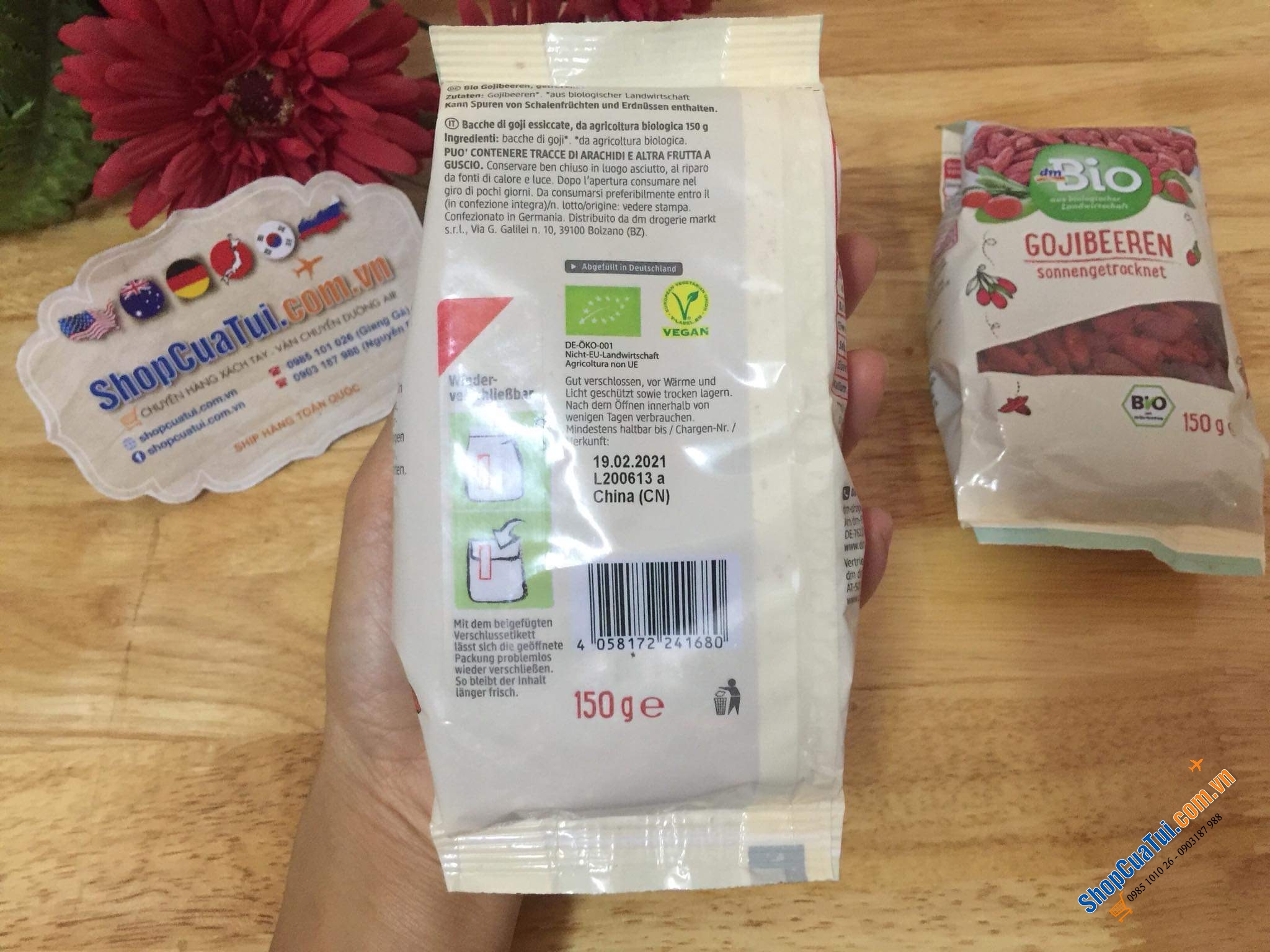 KÌ TỬ ORGANIC CỦA ĐỨC 150g - DM bio Gojibeeren