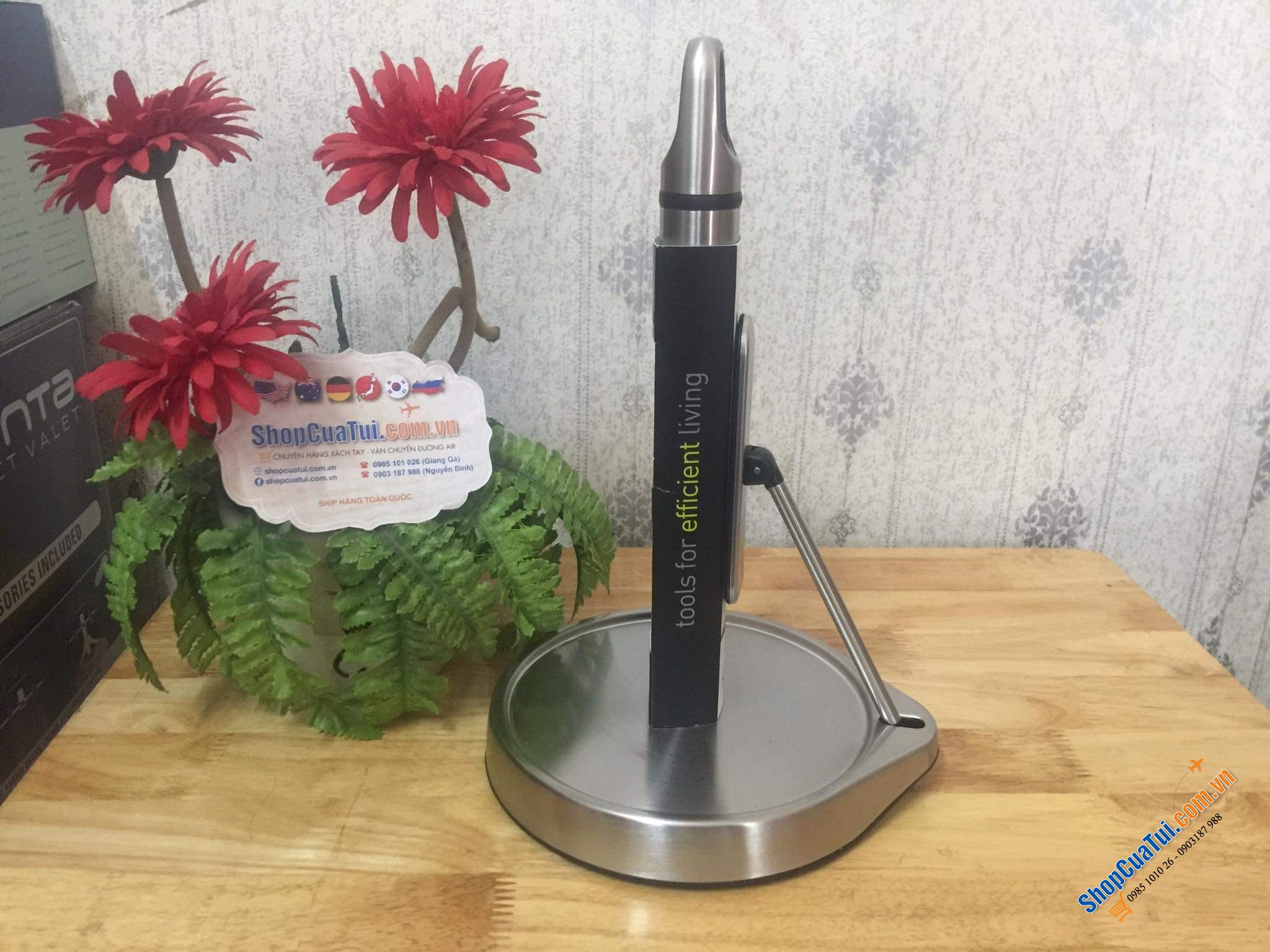 DỤNG CỤ ĐỂ GIẤY NHÀ BẾP INOX SIMPLEHUMAN - Đựng giấy