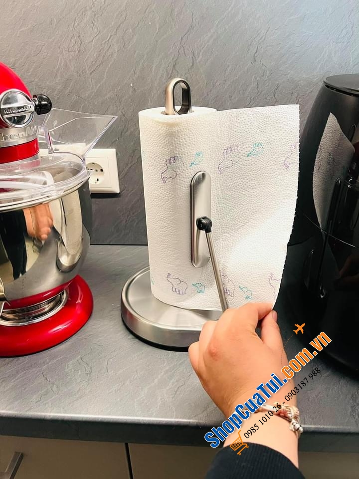 DỤNG CỤ ĐỂ GIẤY NHÀ BẾP INOX SIMPLEHUMAN - Đựng giấy