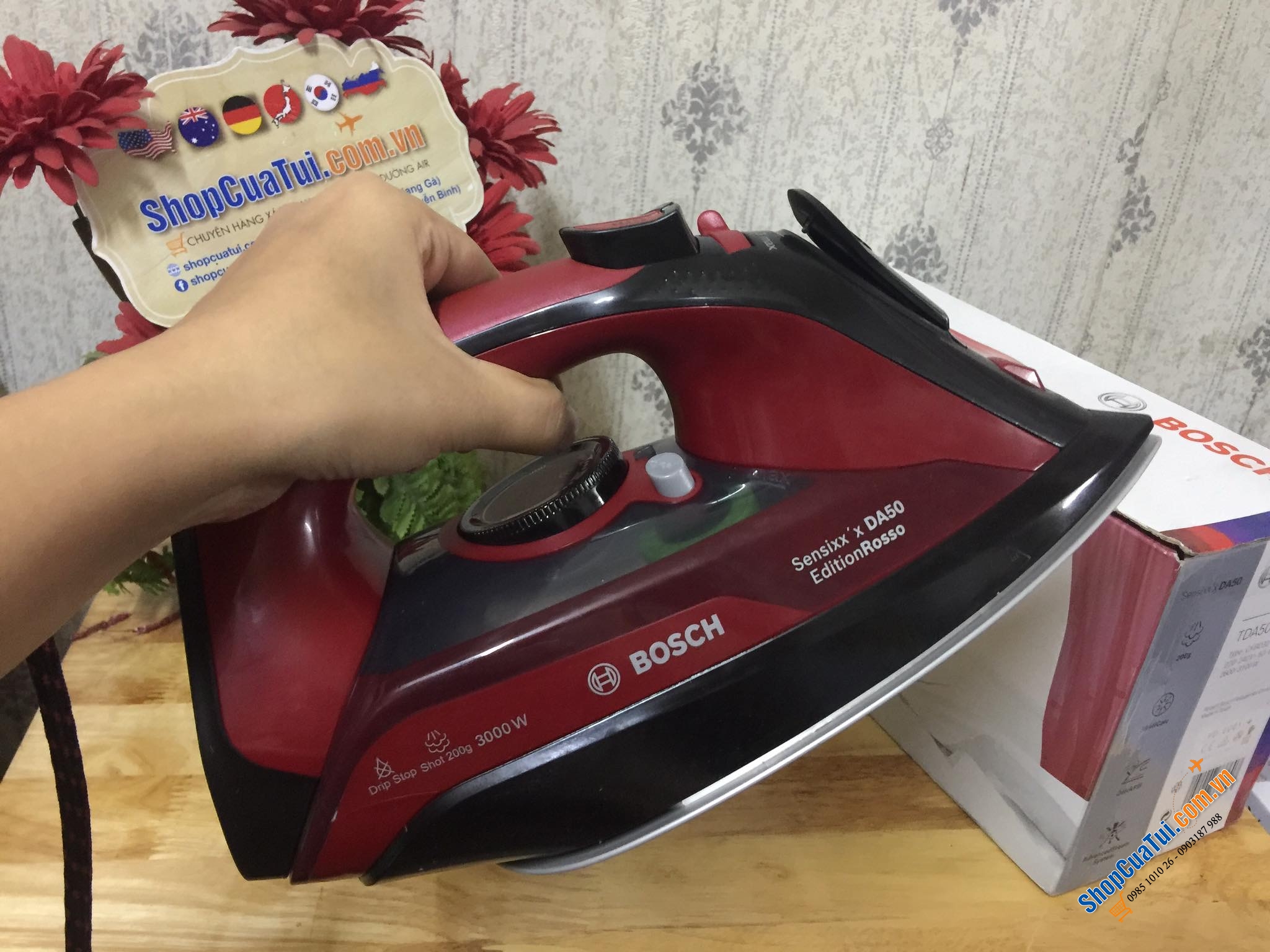 BÀN LÀ BOSCH TDA 503001 P Edition Rosso - Made in Spain. Công suất 3000w