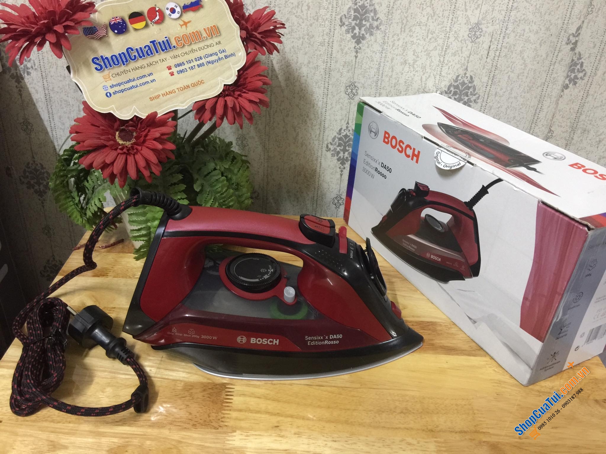 BÀN LÀ BOSCH TDA 503001 P Edition Rosso - Made in Spain. Công suất 3000w
