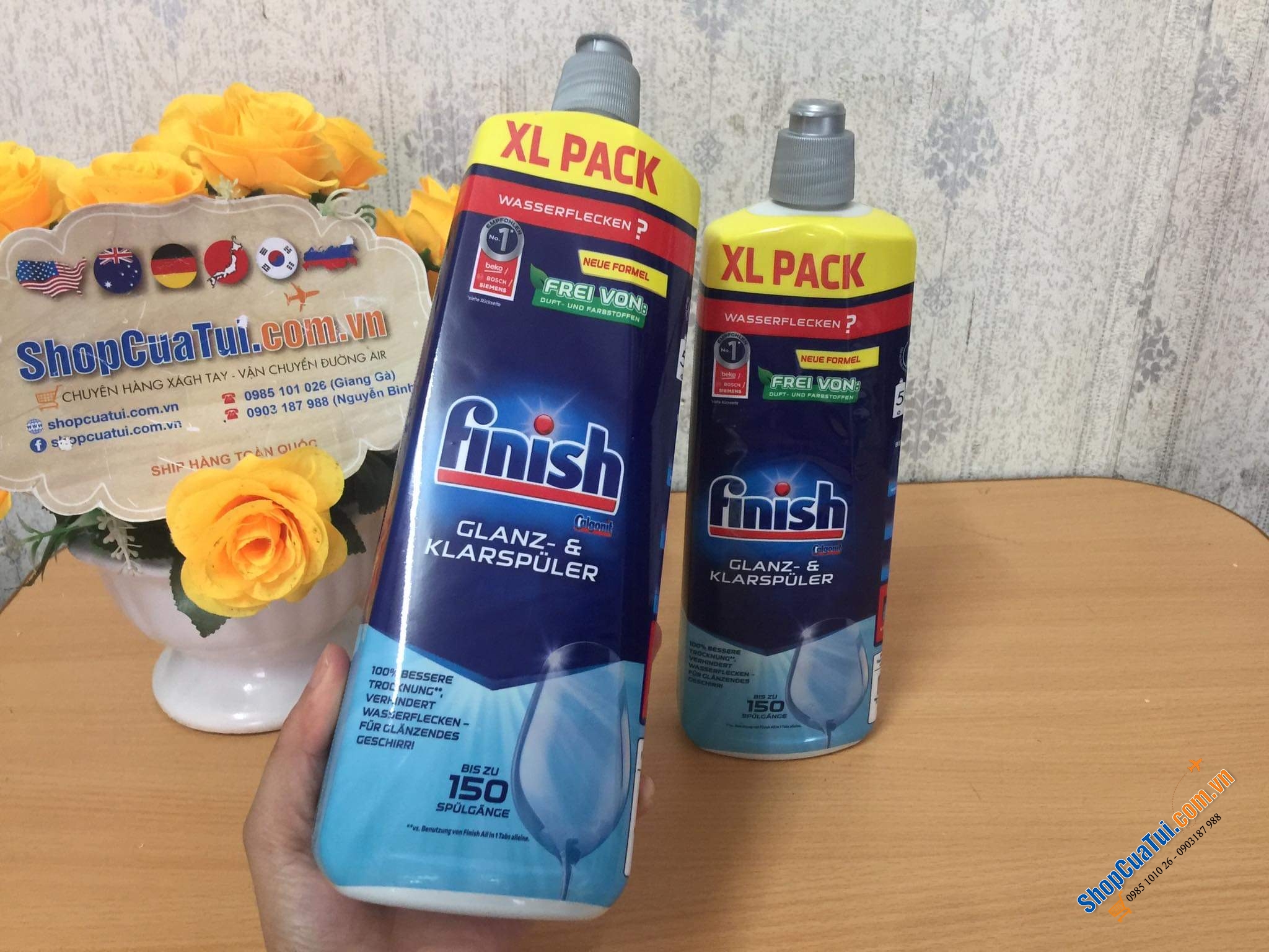 NƯỚC TRỢ XẢ FINISH CHUYÊN DÙNG CHO MÁY RỬA BÁT HAY CÒN GỌI LÀ NƯỚC LÀM BÓNG FINISH 750ml - cho bát đĩa bóng sáng, nhanh khô