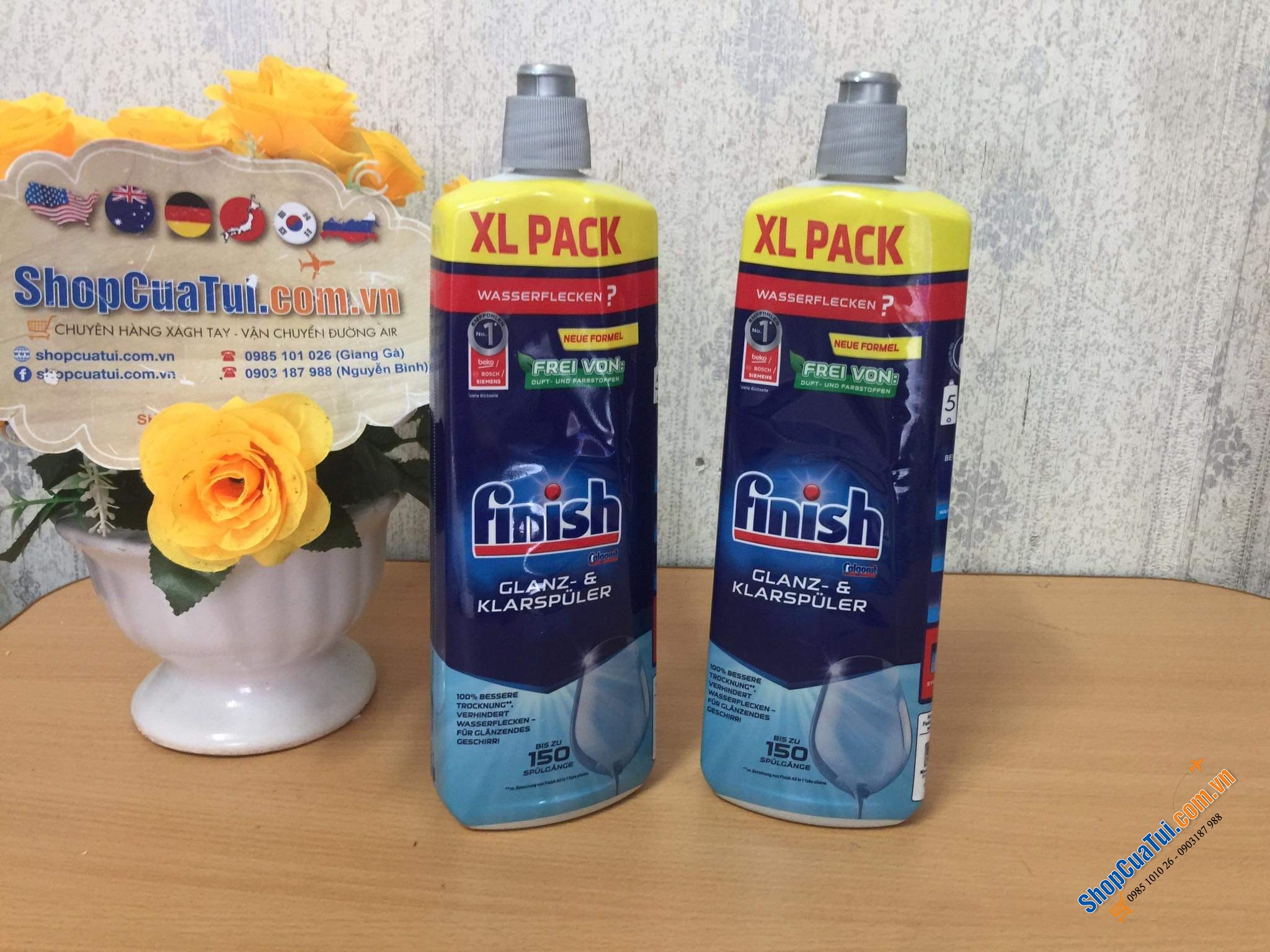 NƯỚC TRỢ XẢ FINISH CHUYÊN DÙNG CHO MÁY RỬA BÁT HAY CÒN GỌI LÀ NƯỚC LÀM BÓNG FINISH 750ml - cho bát đĩa bóng sáng, nhanh khô