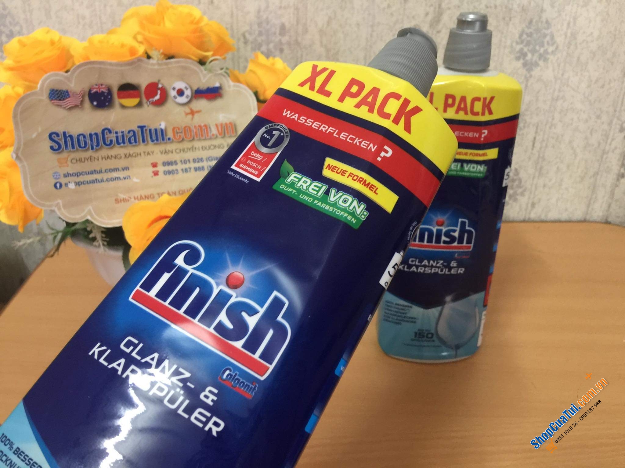 NƯỚC TRỢ XẢ FINISH CHUYÊN DÙNG CHO MÁY RỬA BÁT HAY CÒN GỌI LÀ NƯỚC LÀM BÓNG FINISH 750ml - cho bát đĩa bóng sáng, nhanh khô