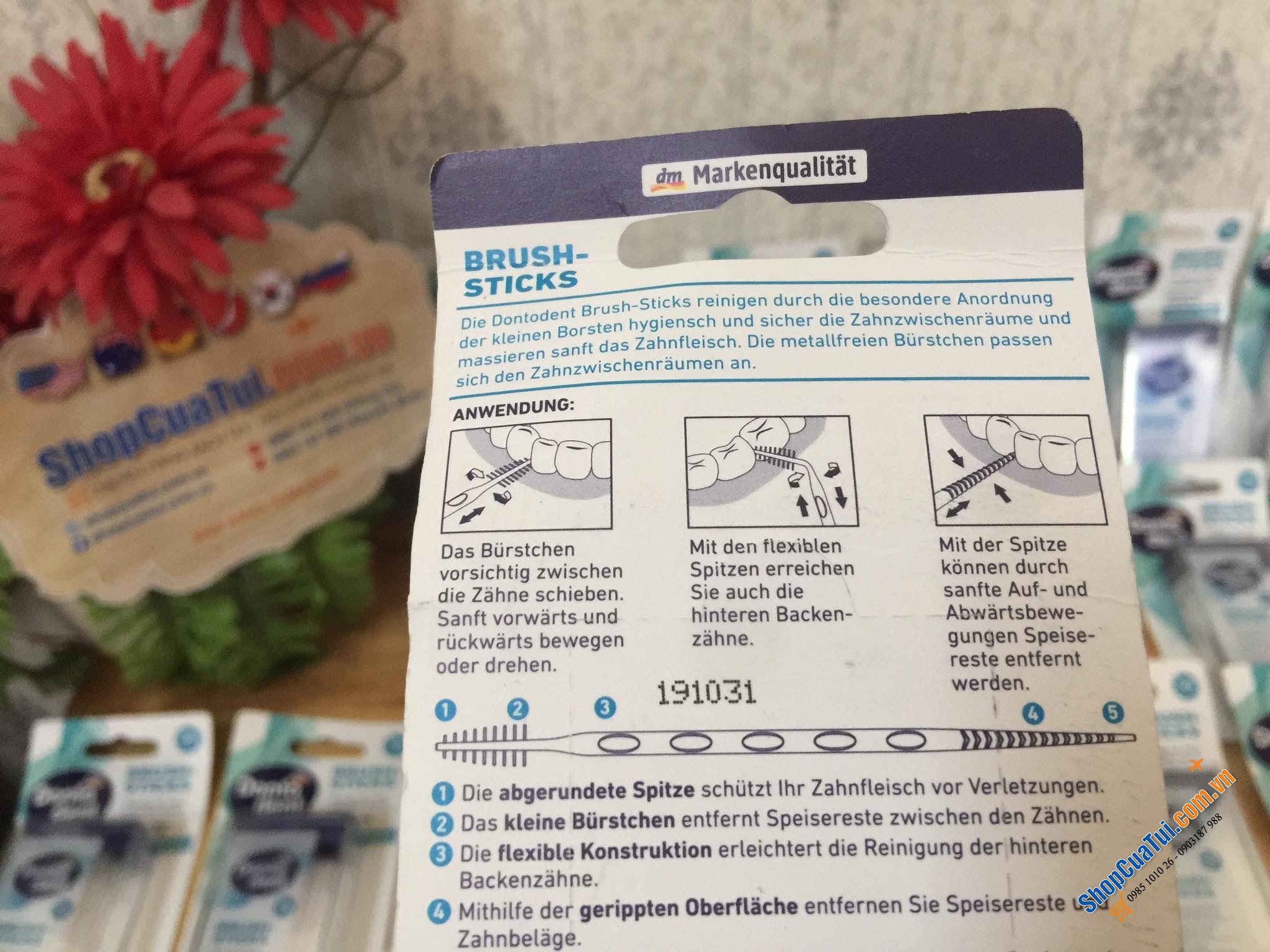 TĂM NHA KHOA DẠNG QUE DONTODENT 150 QUE.