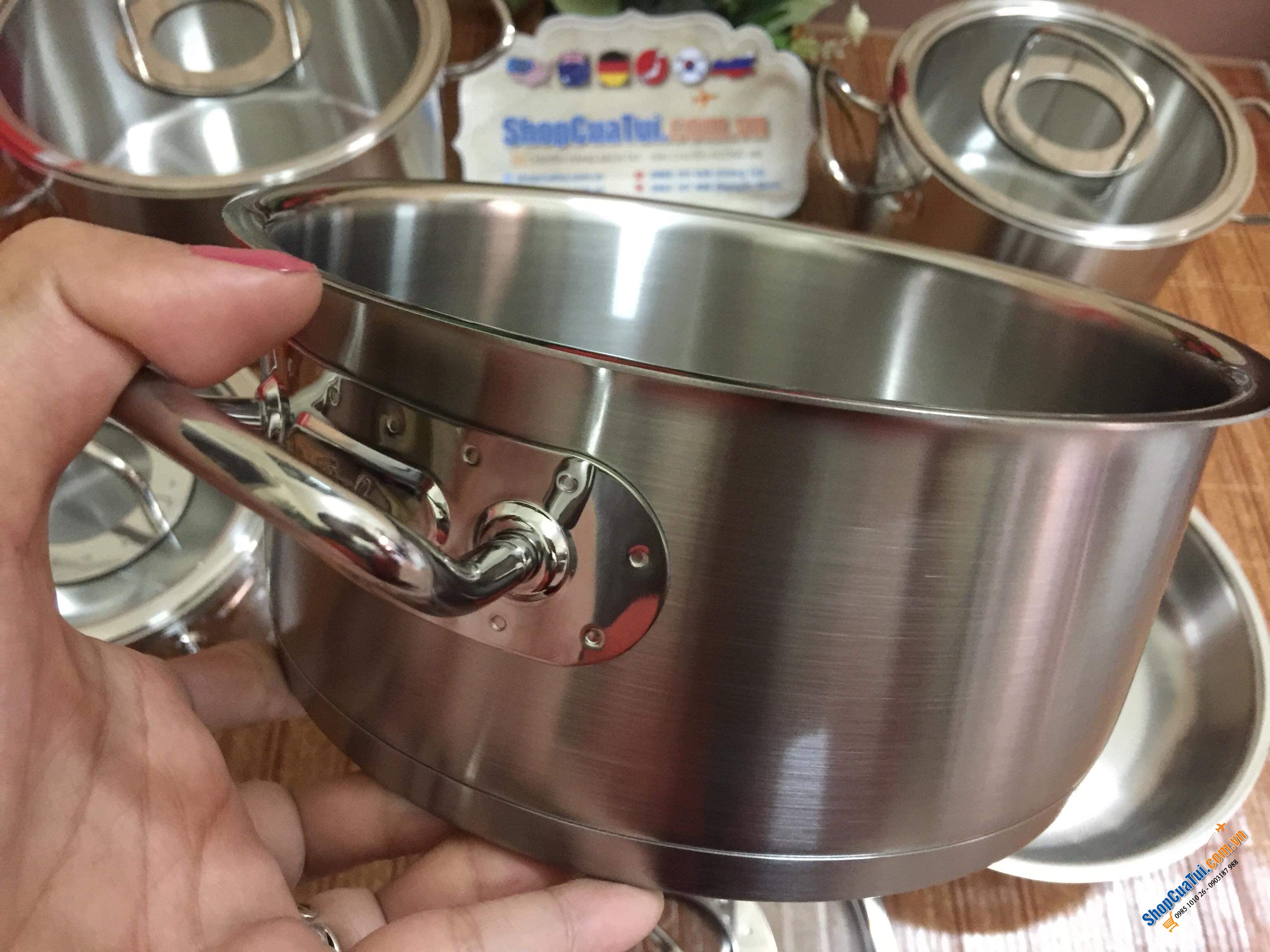 BỘ NỒI 5 FISSLER ORIGINAL PROFI CHẢO 2 QUAI - MADE IN GERMANY
