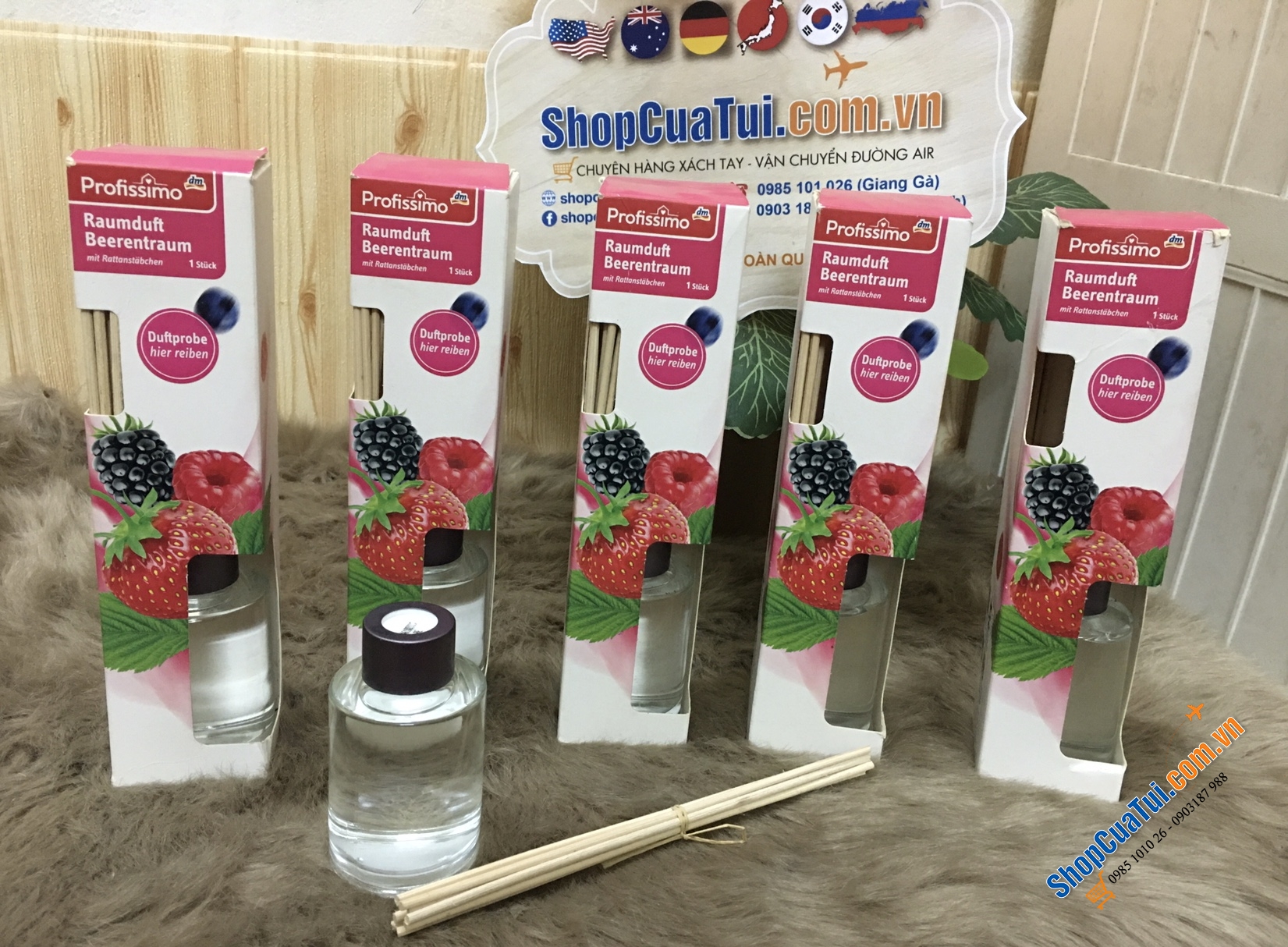 TINH DẦU THƠM PHÒNG PROFISSIMO RAUMDUFT  90ml - hương dâu Tây rừng