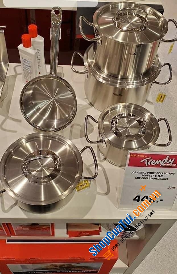 Bộ nồi FISSLER ORIGINAL PROFI (nắp vung thép)- MADE IN GERMANY