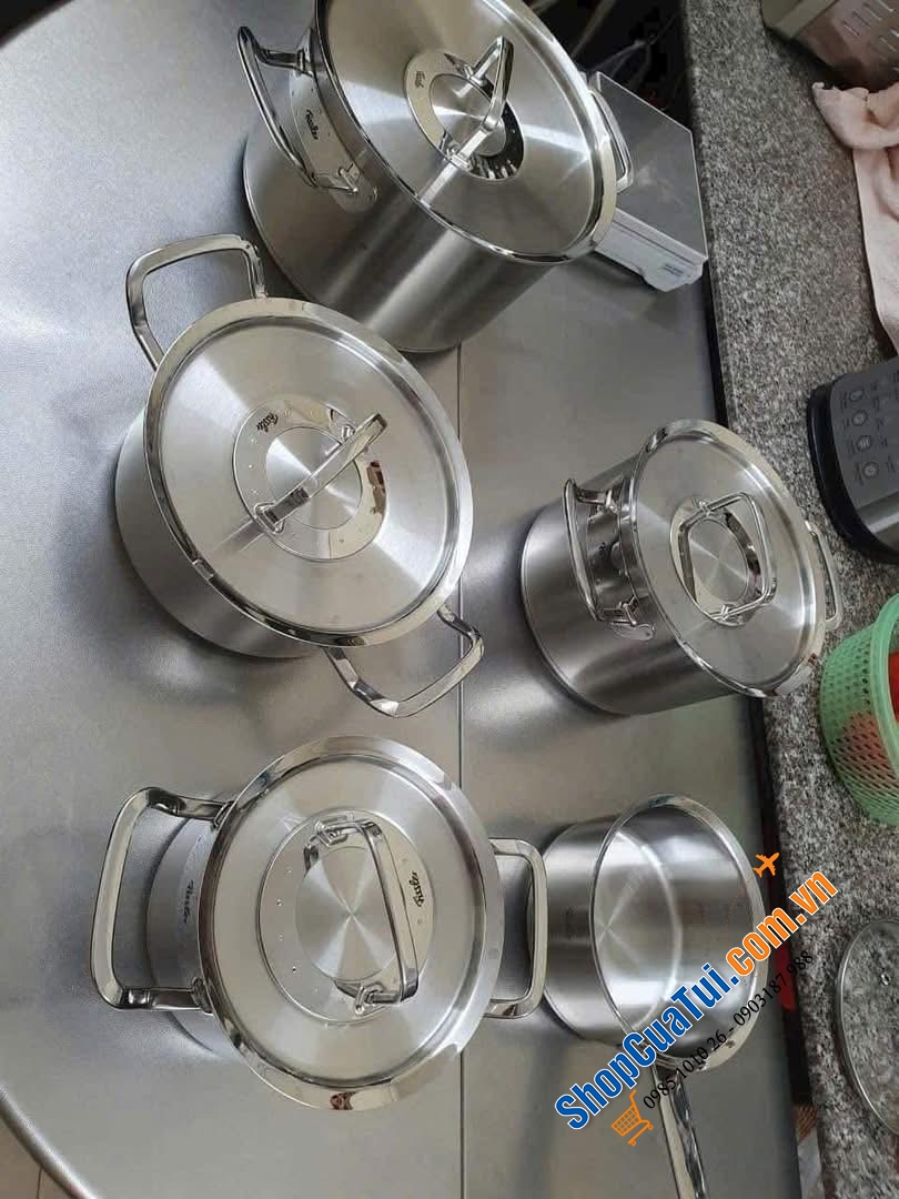 Bộ nồi Fissler Profi set 5 món kèm quánh vung kính made in Germany