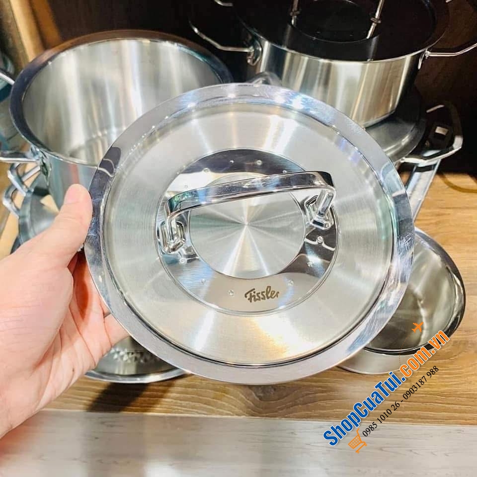 Bộ nồi Fissler Profi set 5 món kèm quánh vung kính made in Germany
