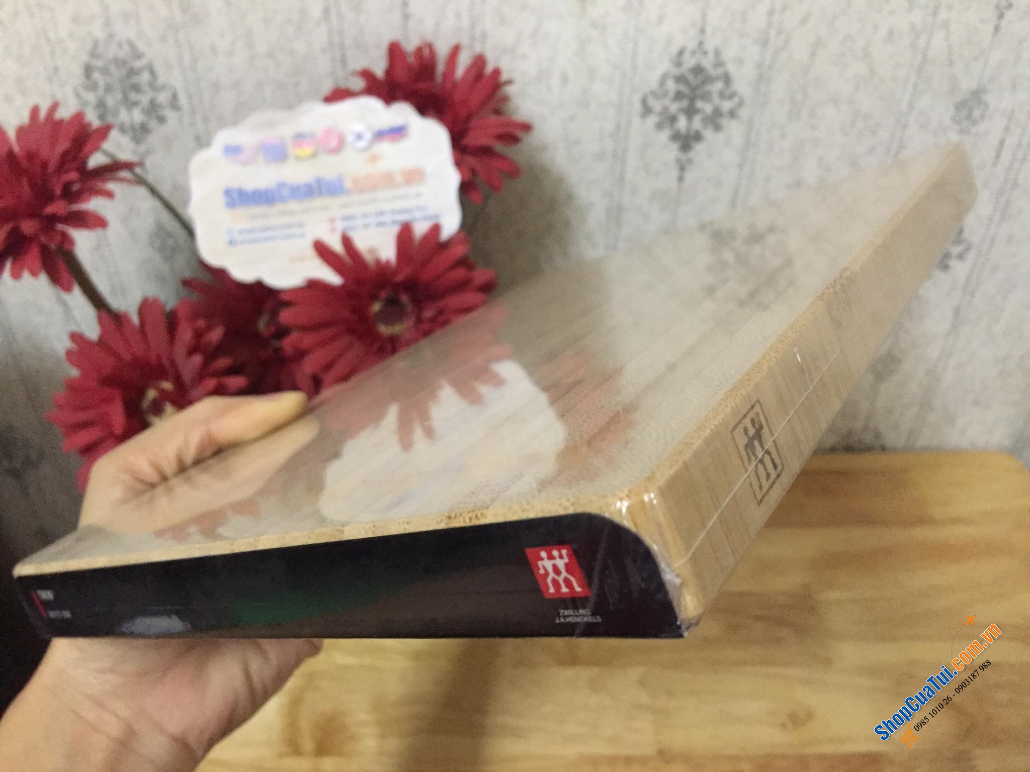 THỚT TRE ZWILLING TWIN CHẶT THÁI SZ NHỎ 25 x 18,5 CM