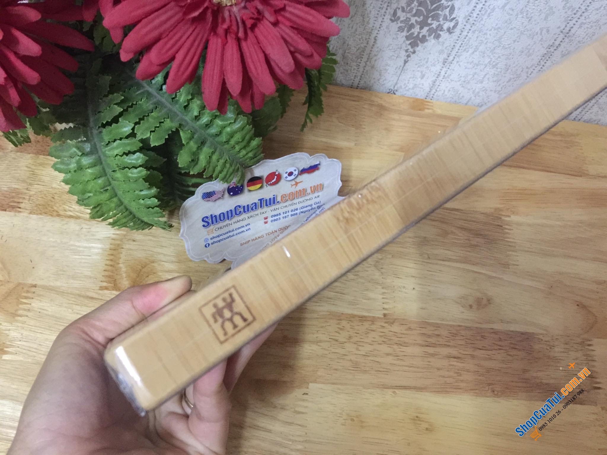 THỚT TRE ZWILLING TWIN CHẶT THÁI SZ NHỎ 25 x 18,5 CM